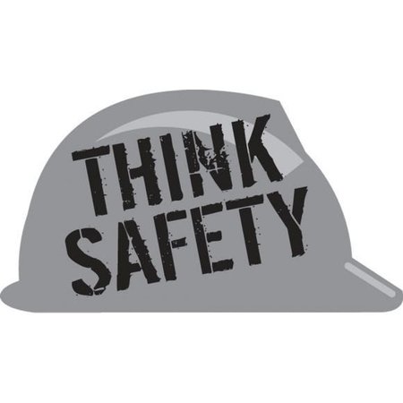 ACCUFORM HARD HAT STICKERS THINK SAFETY 1 LHTL100GY LHTL100GY